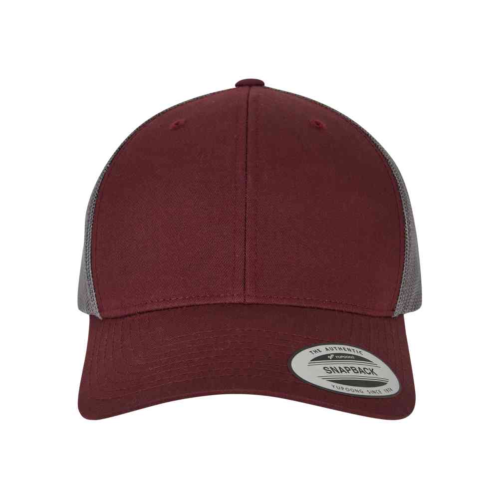 Flexfit - Retro 2Tone Trucker pet - Bordeaux rood/Grijs